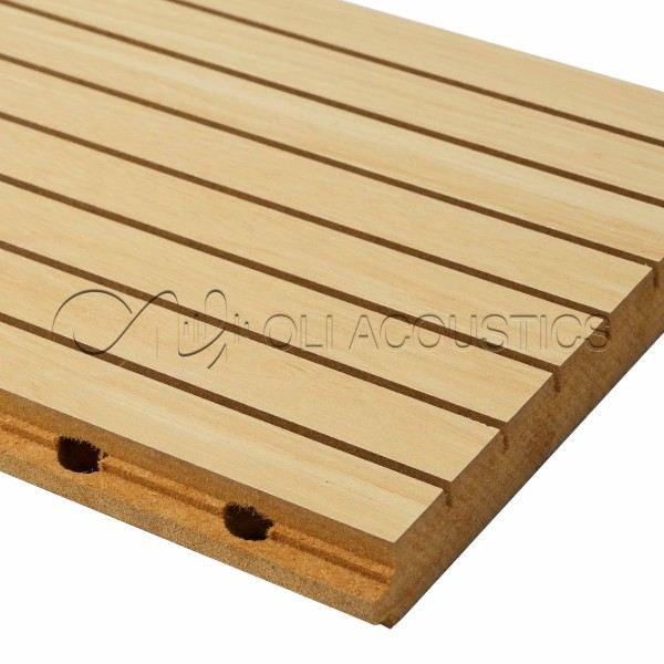 13-3 Acoustic Slat Wood Wall Panels With Matte Maple For Auditorium